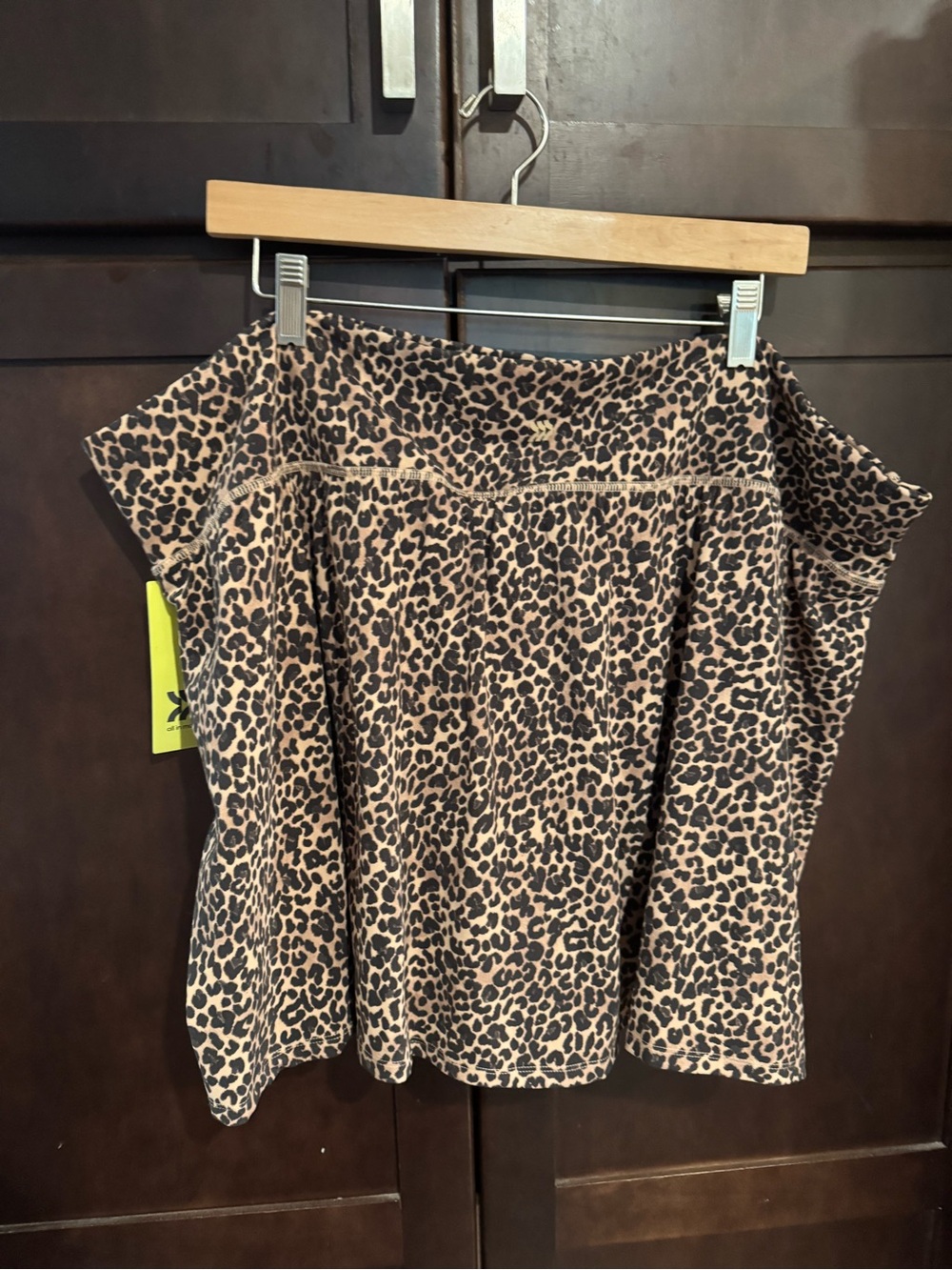 Leopard Print Circle Skirt in Brown and Black